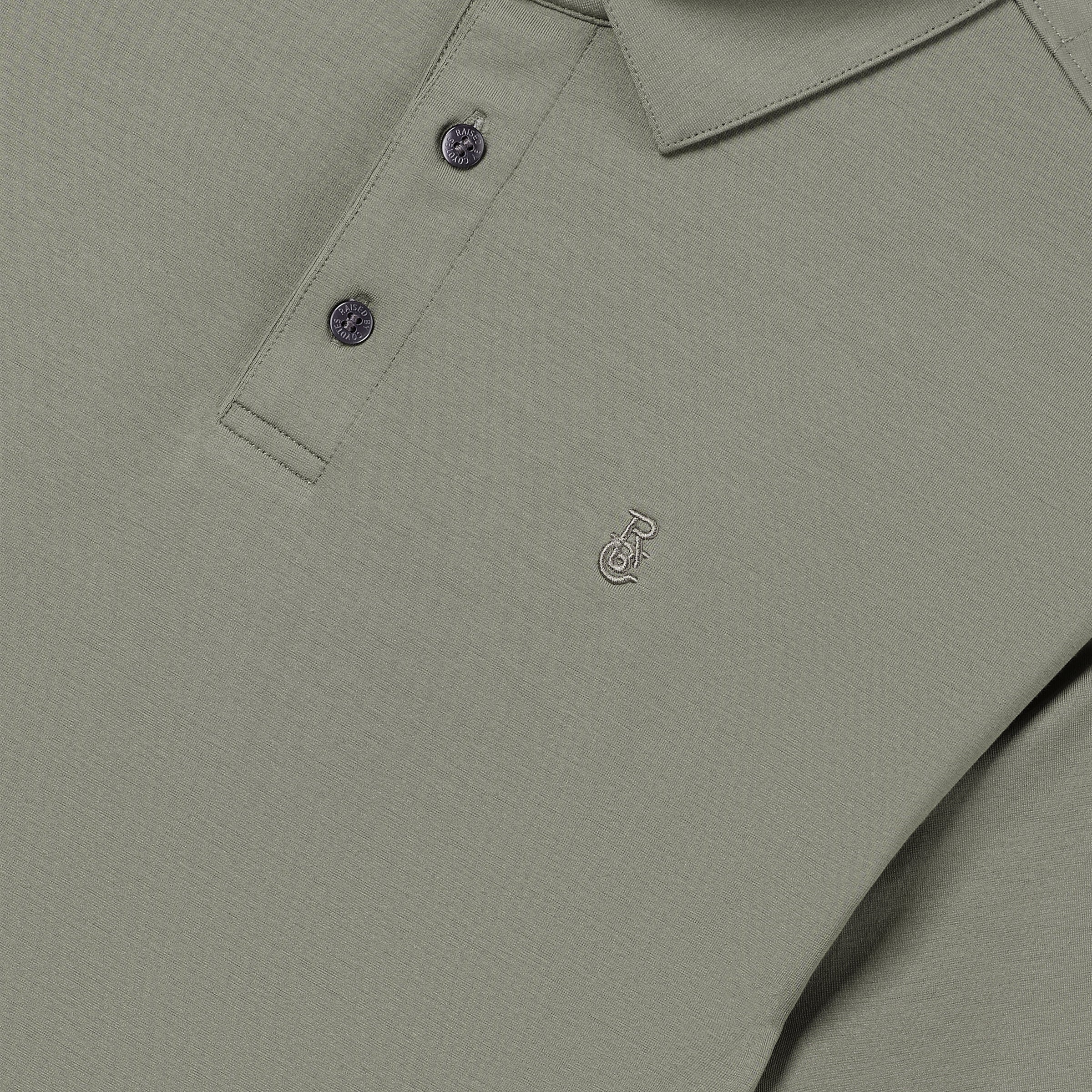 Raised By Coyotes Sage Cotton Blend Polo