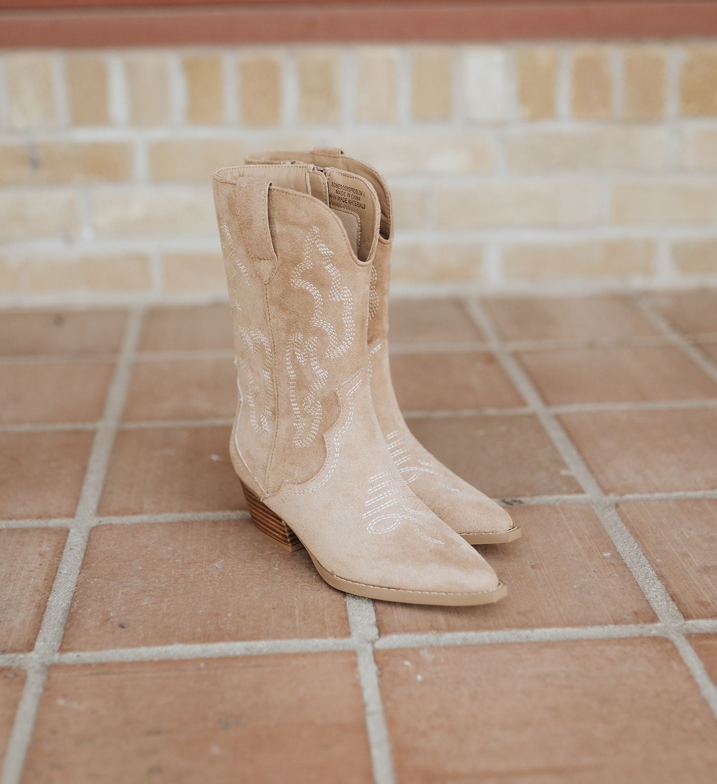 Somebodys Problem Camel Faux Suede Boot - Southern Soule Designs
