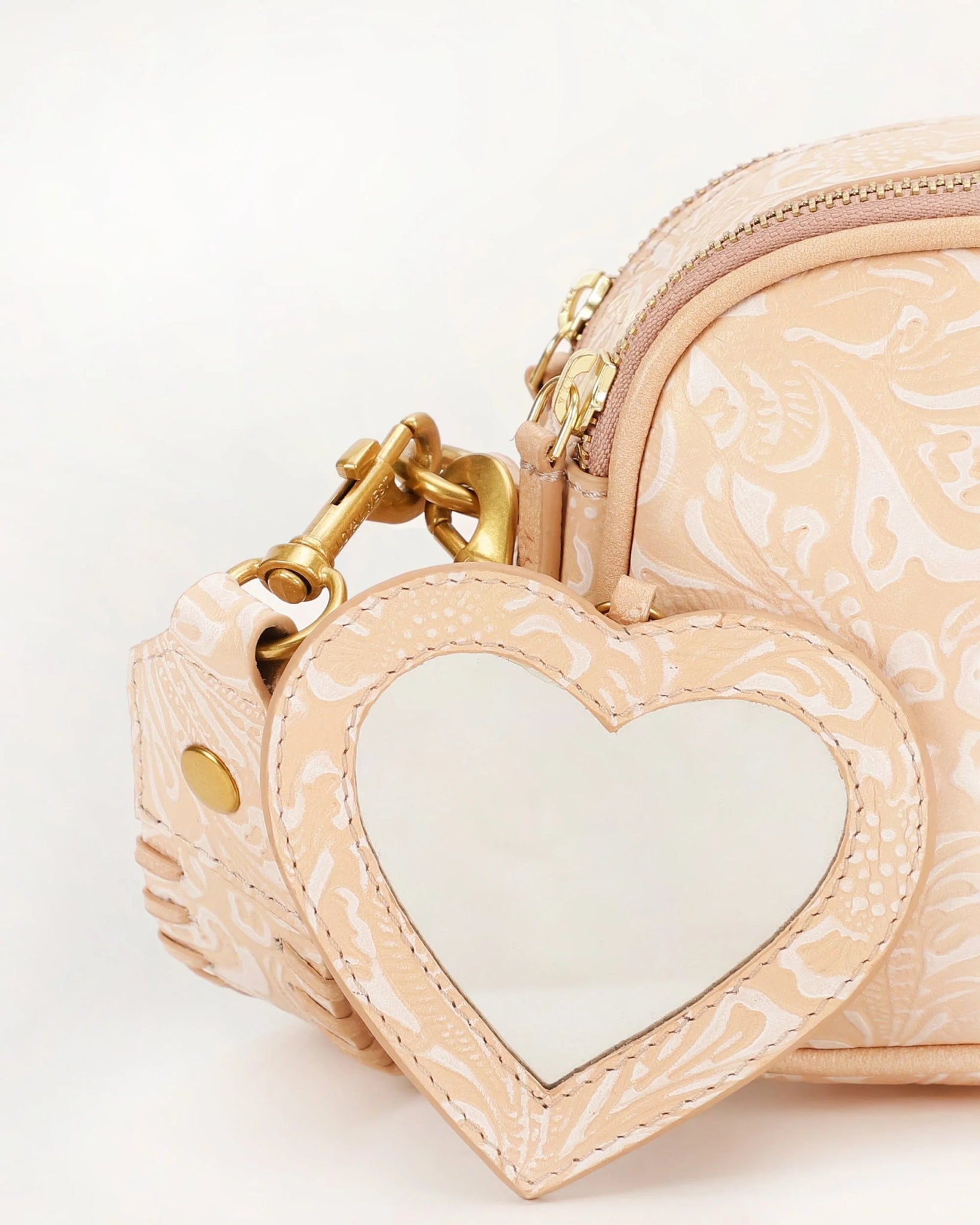 Sophia Shoulder Bag - Beige Floral Leather - Southern Soule Designs