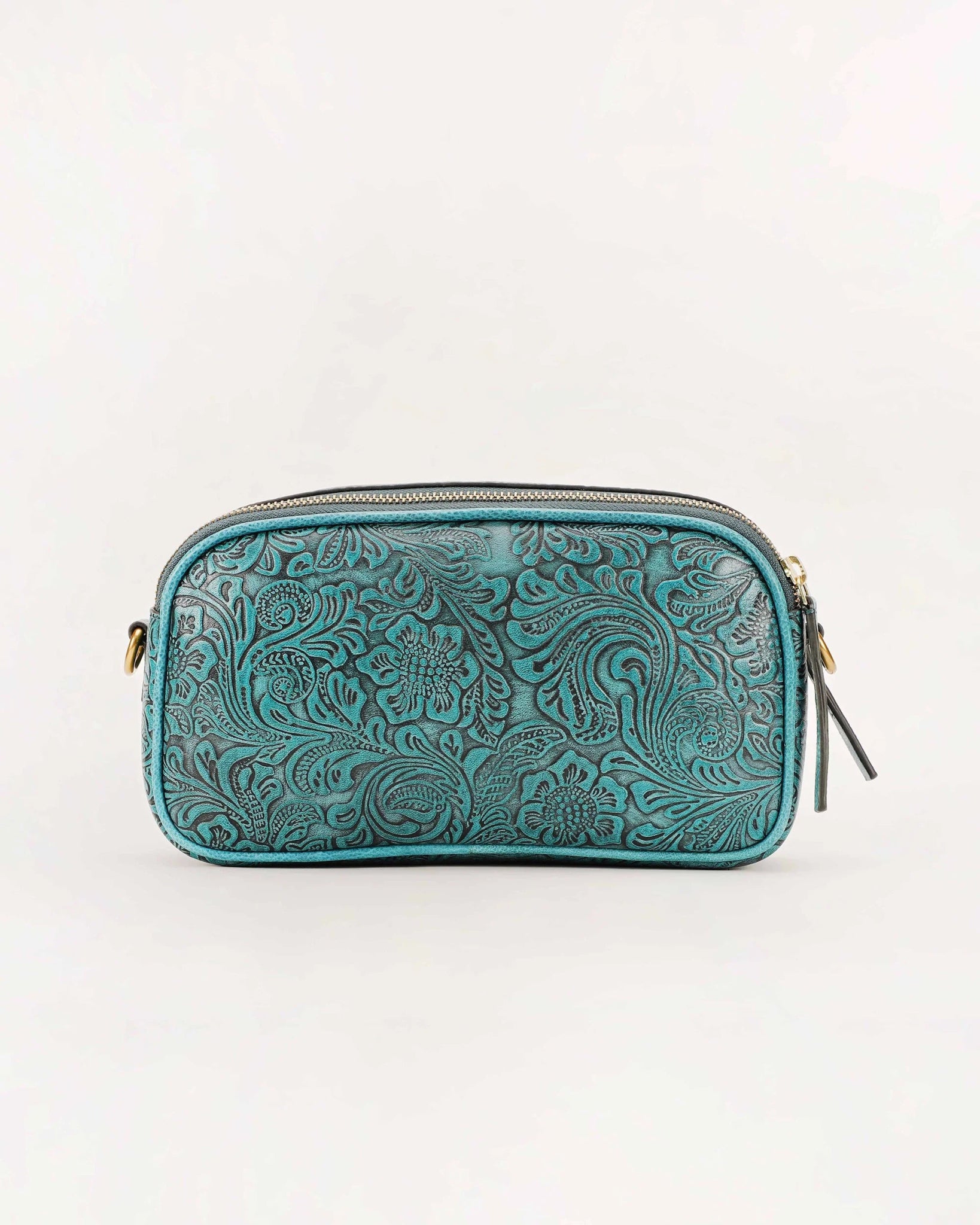 Sophia Shoulder Bag - Turquoise Floral - Southern Soule Designs