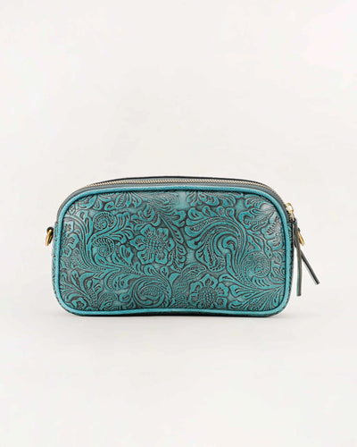 Sophia Shoulder Bag - Turquoise Floral - Southern Soule Designs