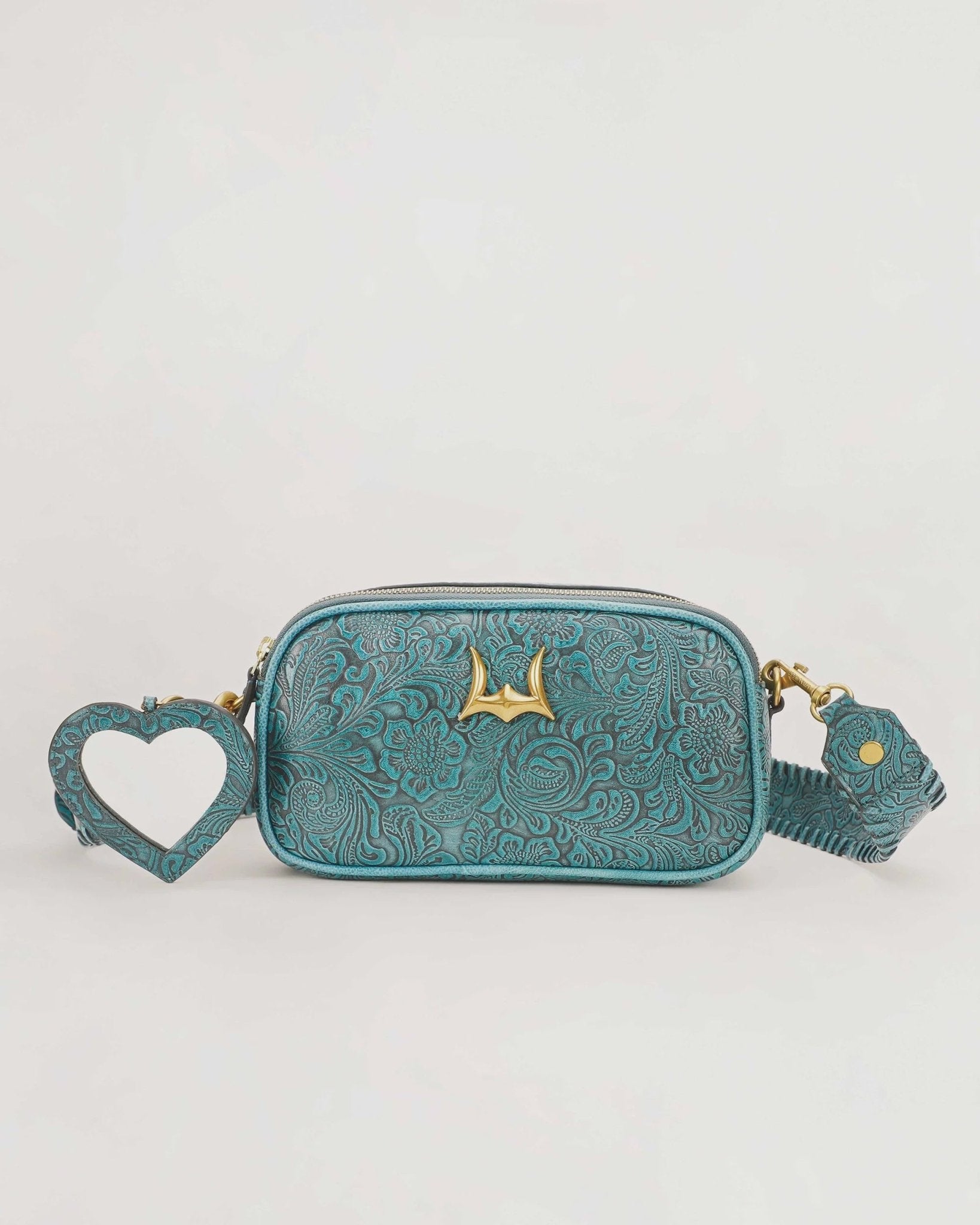 Sophia Shoulder Bag - Turquoise Floral - Southern Soule Designs
