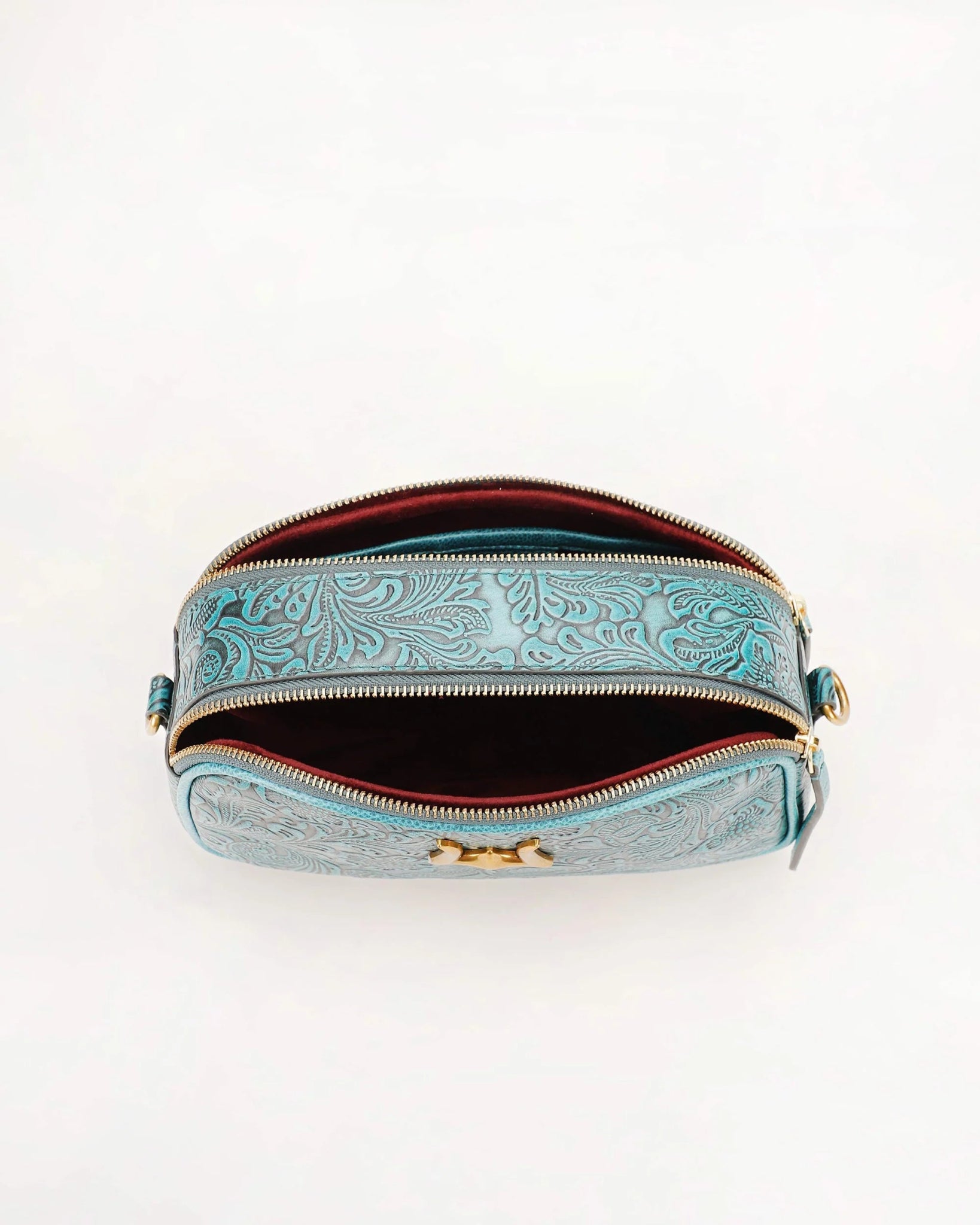 Sophia Shoulder Bag - Turquoise Floral - Southern Soule Designs