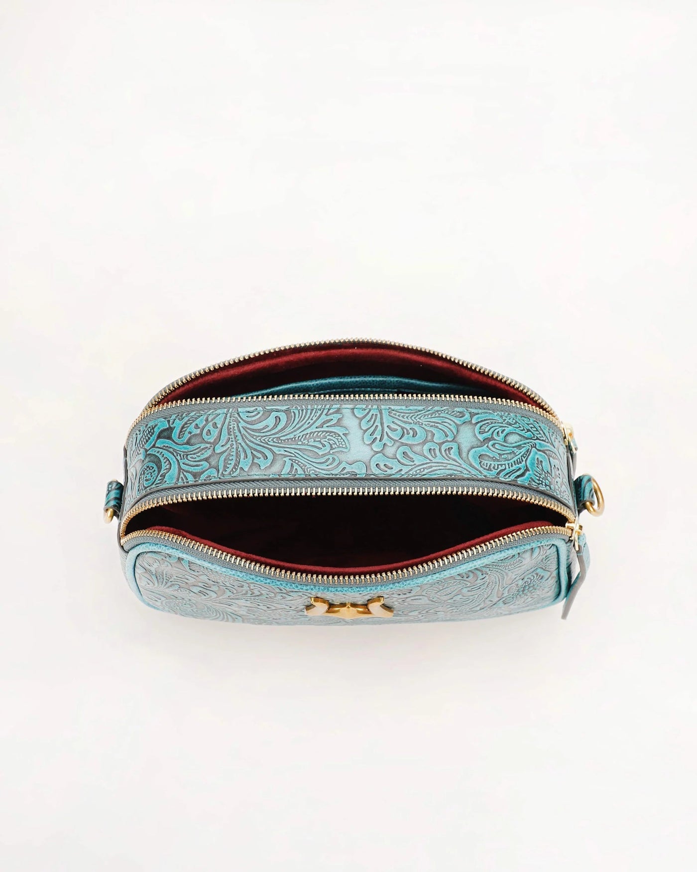 Sophia Shoulder Bag - Turquoise Floral - Southern Soule Designs