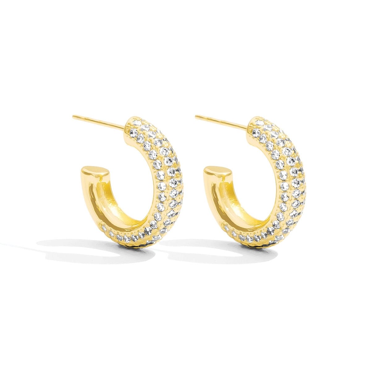 Sophisticated Vibes Pave Hoop E7724 - Southern Soule Designs