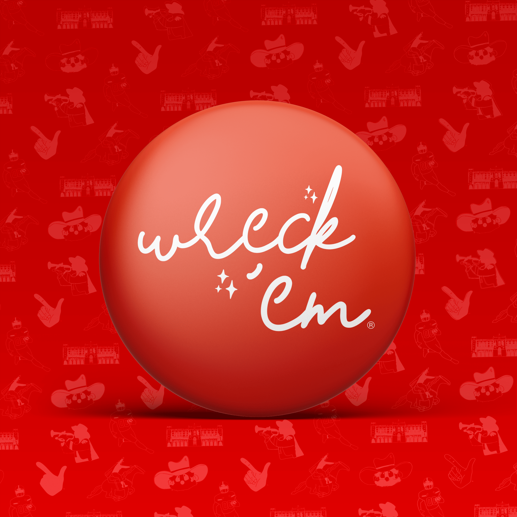 Sparkle Wreck 'Em Button 1011 - Southern Soule Designs