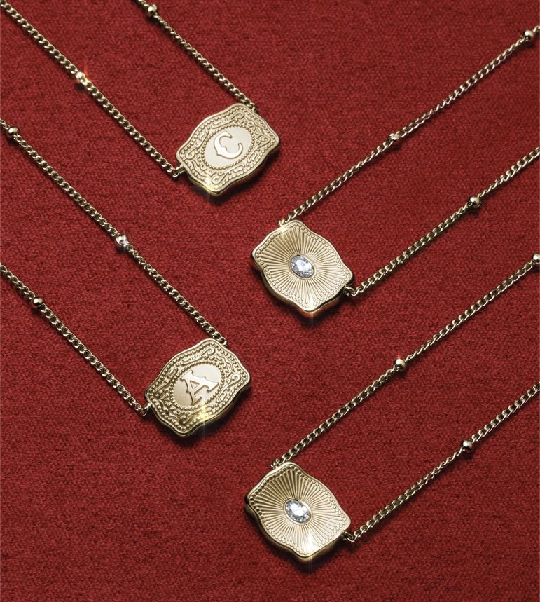 Spur West Gold Ultra Mini Belt Buckle Necklace - Southern Soule Designs