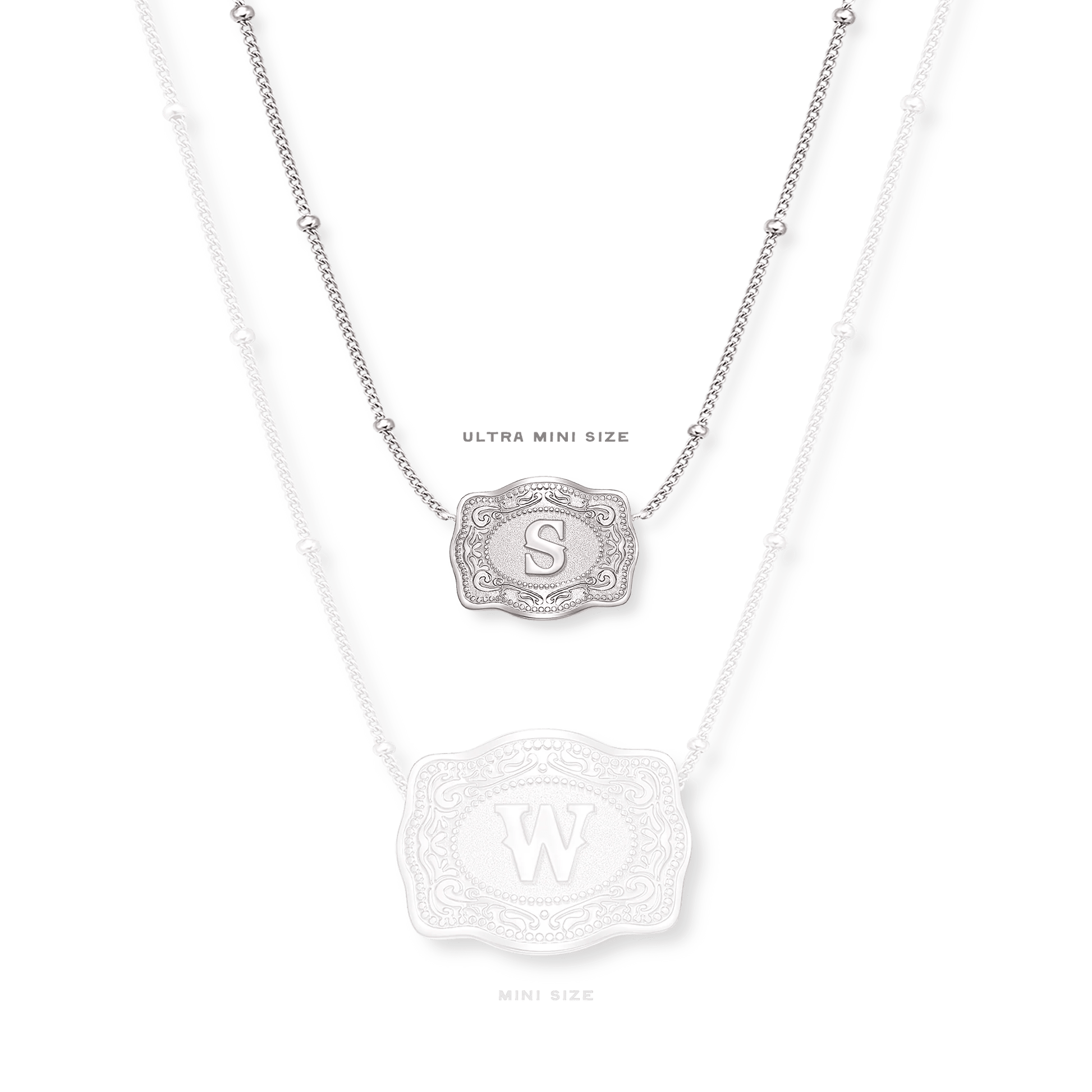 Spur West Silver Ultra Mini Belt Buckle Necklace - Southern Soule Designs