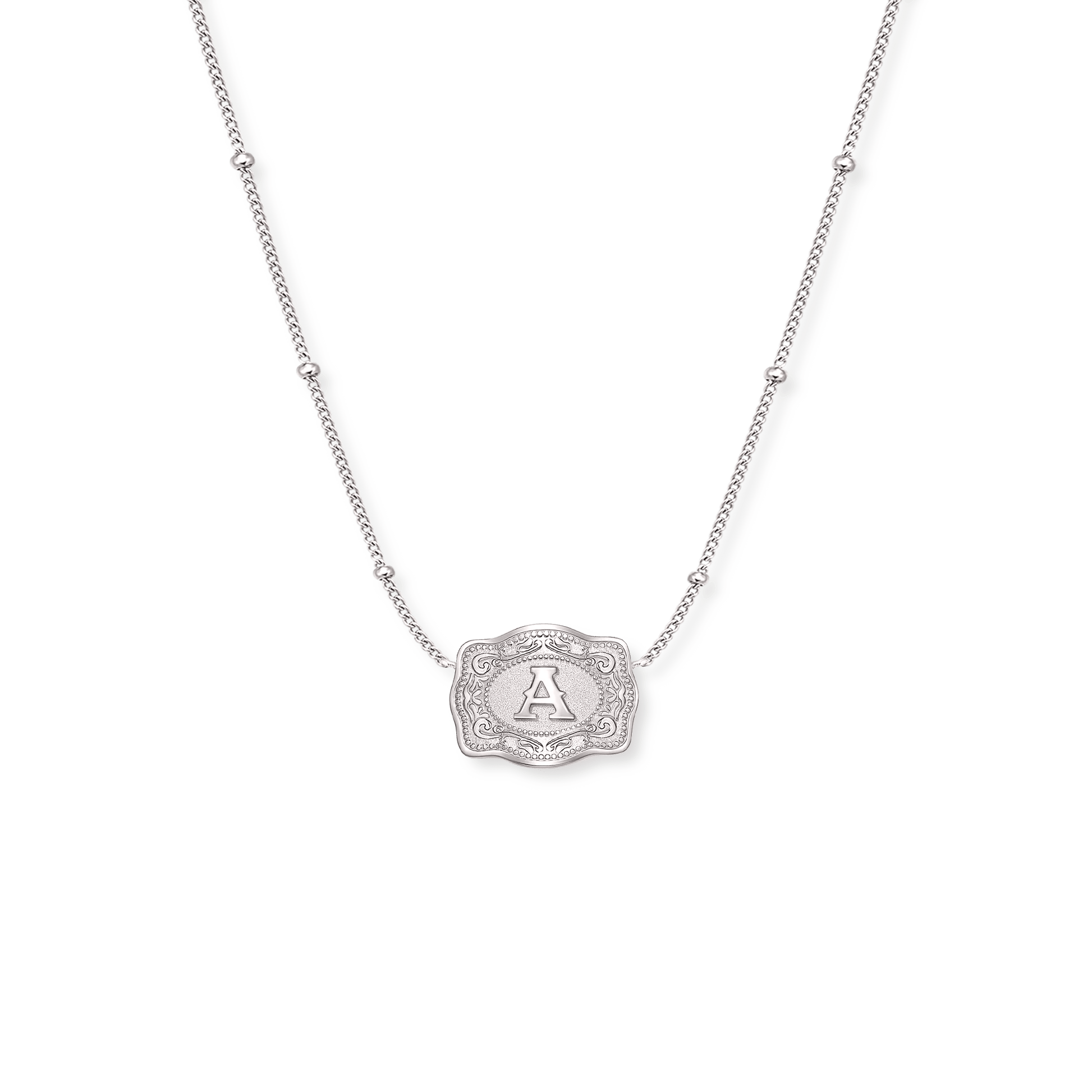 Spur West Silver Ultra Mini Belt Buckle Necklace - Southern Soule Designs
