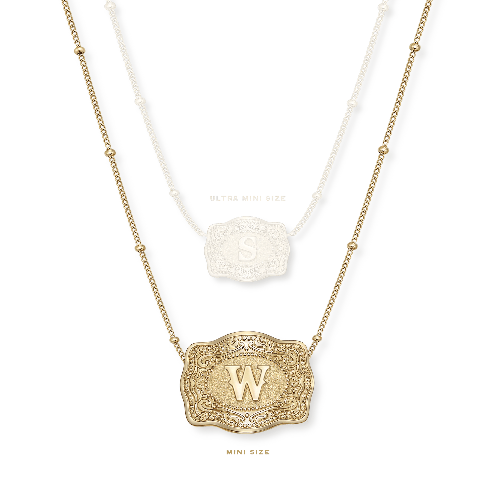 SpurWest Gold Mini Belt Buckle Necklace - Southern Soule Designs