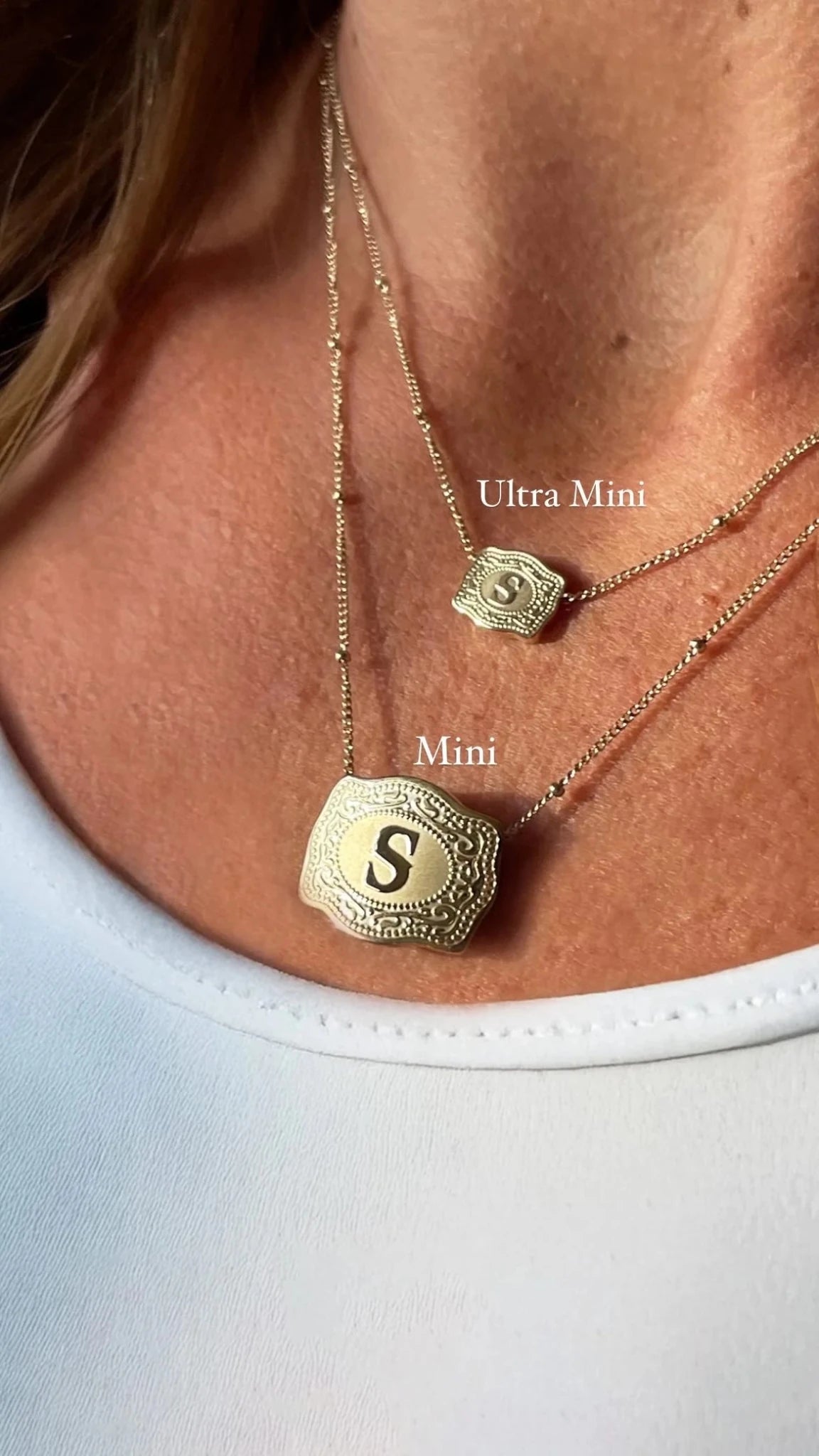 SpurWest Gold Mini Belt Buckle Necklace - Southern Soule Designs