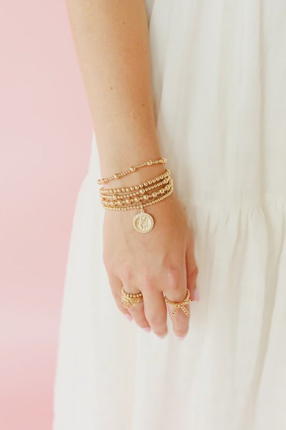 St. Christopher Gold Charm Bracelet - Southern Soule Designs