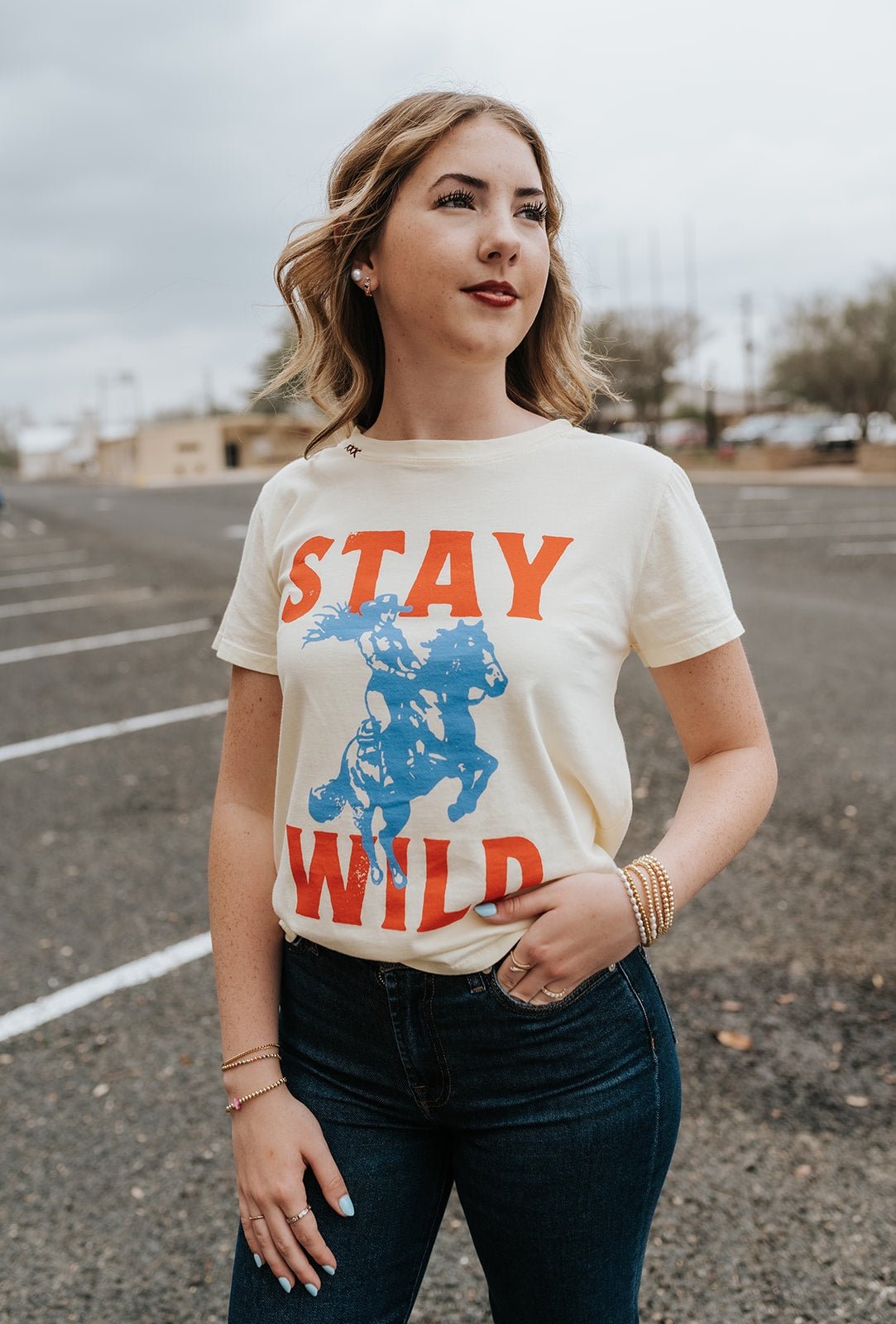Stay Wild Boy Tee Butter - Southern Soule Designs