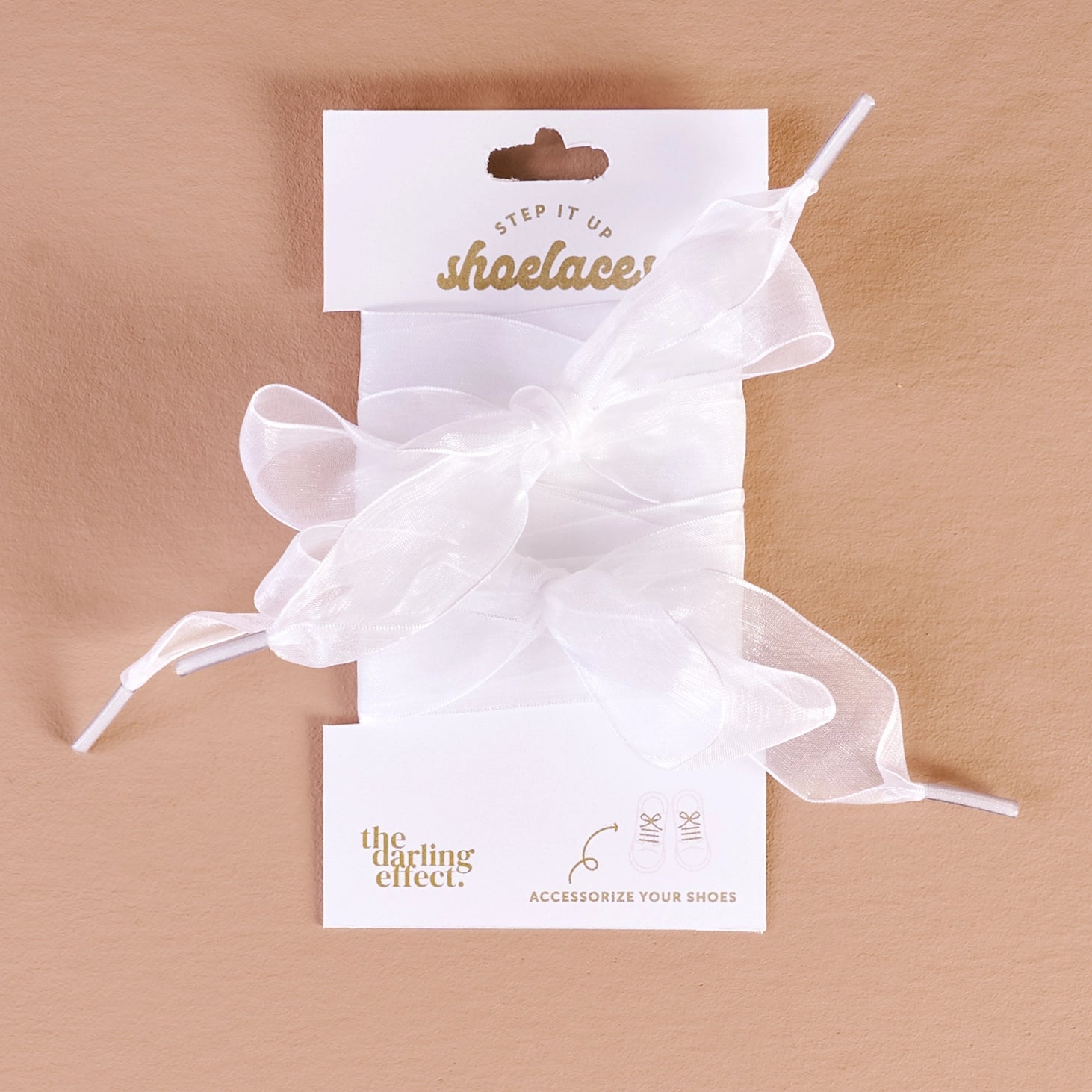 Step It Up Shoelaces - Sheer White - Southern Soule Designs