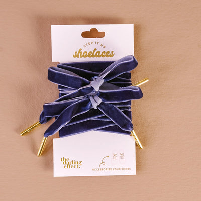 Step It Up Shoelaces - Velvet Blue - Southern Soule Designs