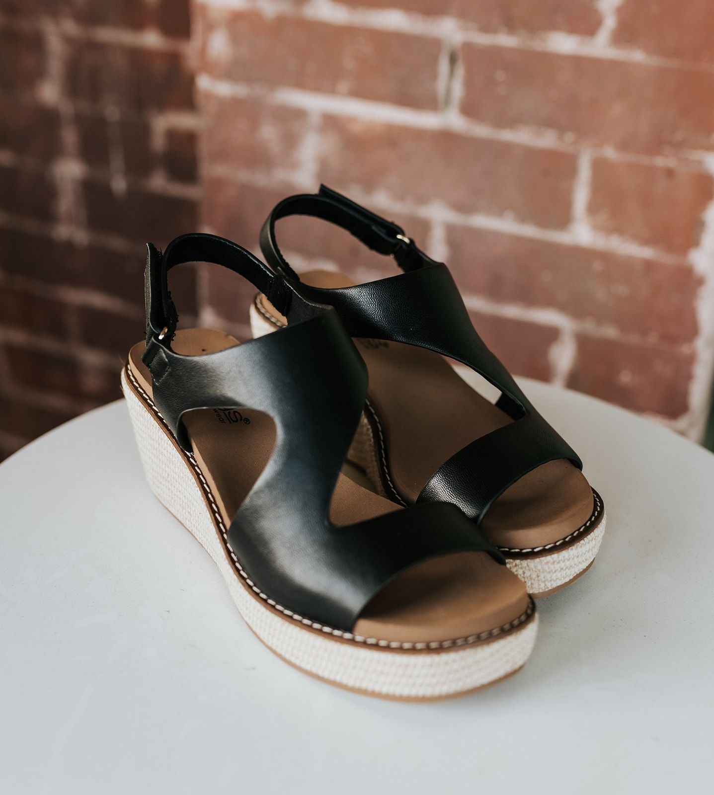 Steppin Out Black Wedge - Southern Soule Designs