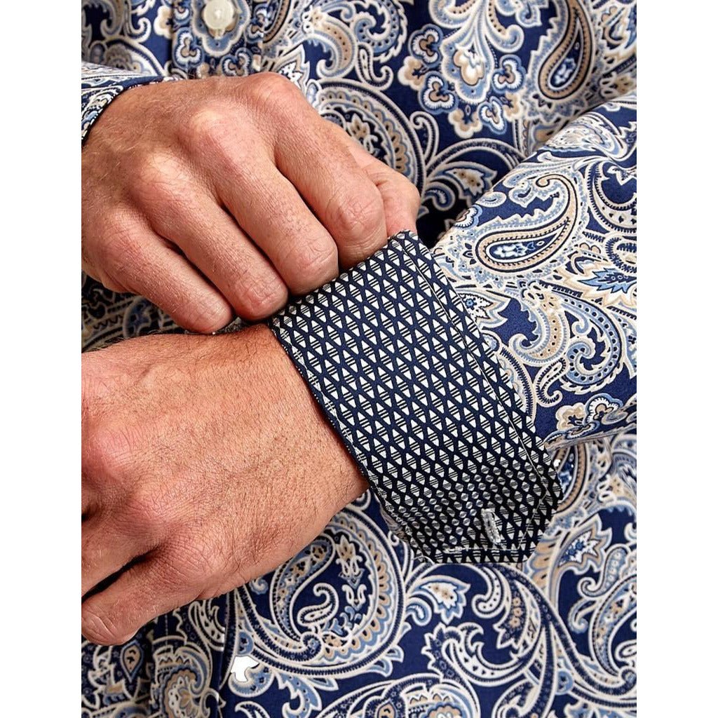 Stetson Blue LS Spring Paisley - Southern Soule Designs