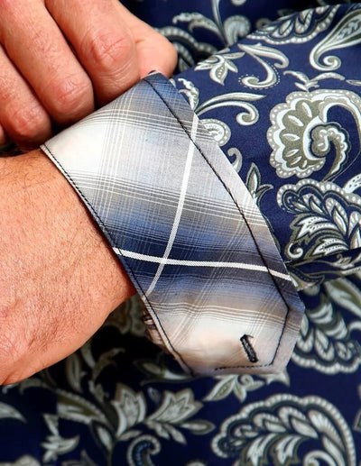 Stetson MNS Blue LS Paisley - Southern Soule Designs