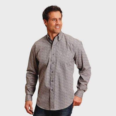 Stetson MNS Grey LS Vint Floral - Southern Soule Designs