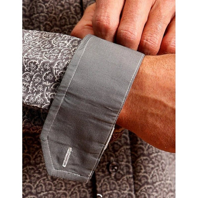 Stetson MNS Grey LS Vint Floral - Southern Soule Designs