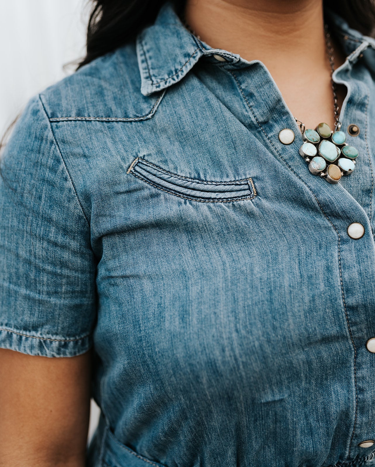 Stetson Women's Short Sleeve Denim Dress 11 - 057 - 0565 - 5002 - Southern Soule Designs