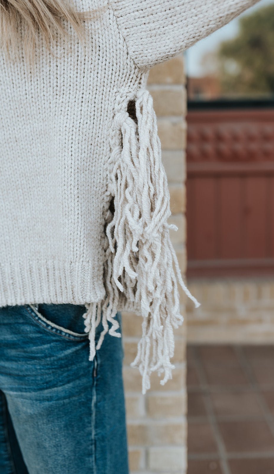 Stone Fringe Sweater Top T5503 - Southern Soule Designs