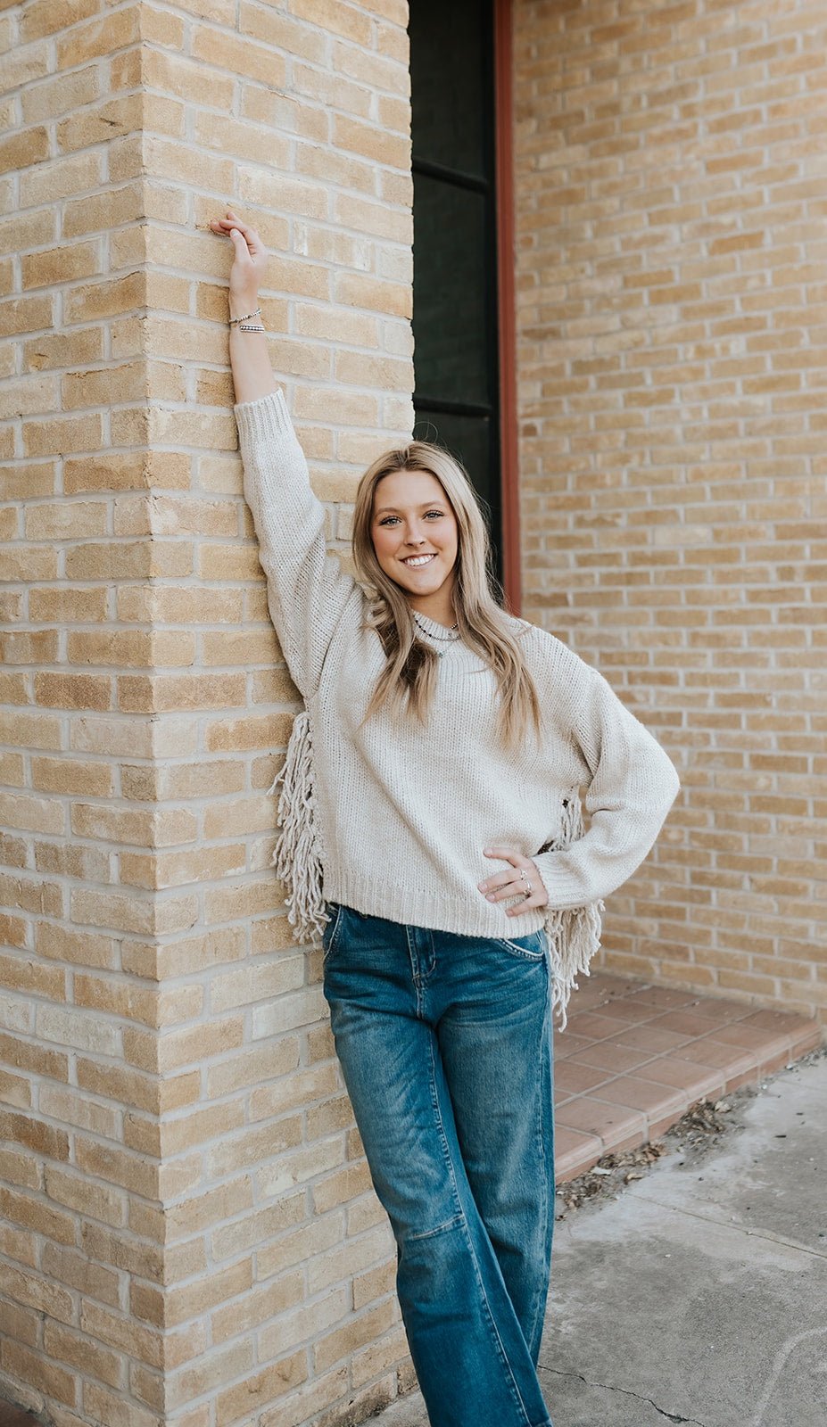 Stone Fringe Sweater Top T5503 - Southern Soule Designs