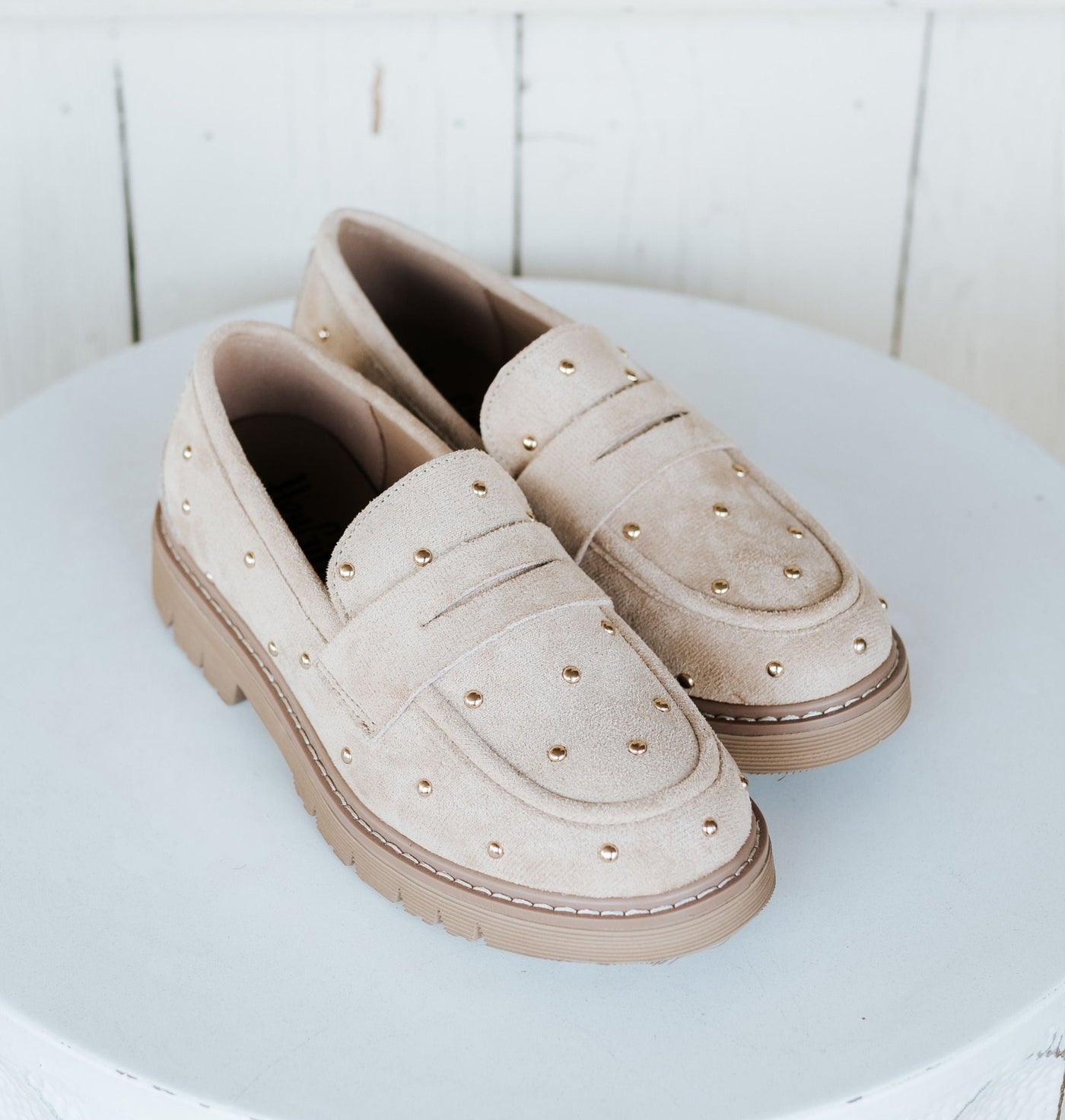 Stud Muffin Sand Faux Suede - Southern Soule Designs
