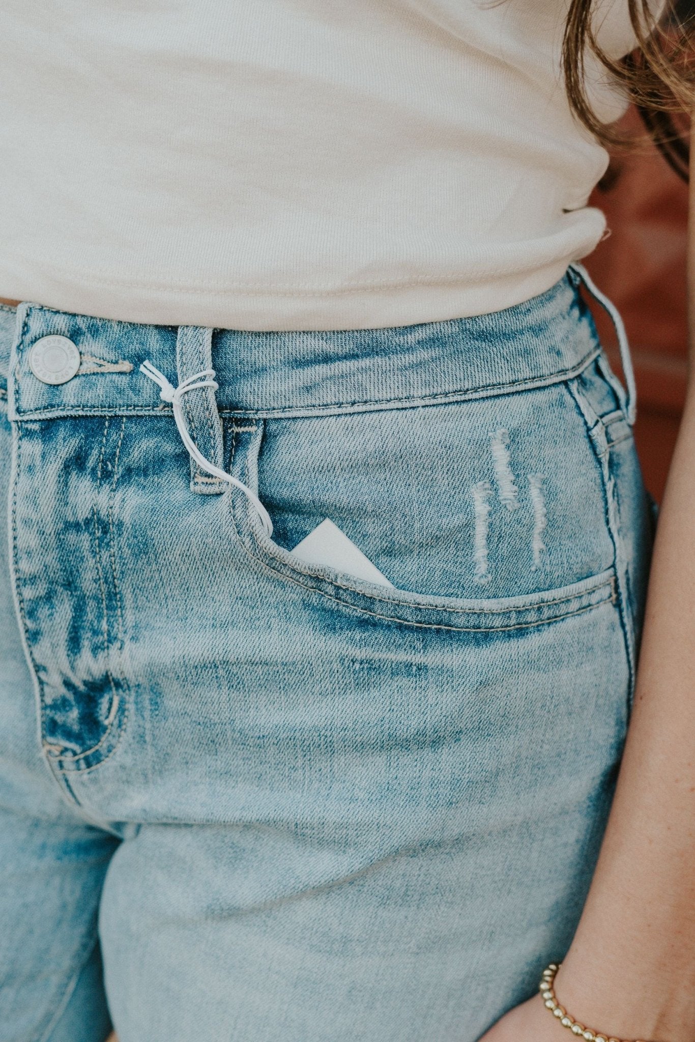 Suave High Rise Barrel Leg Jeans LV1407 - Southern Soule Designs