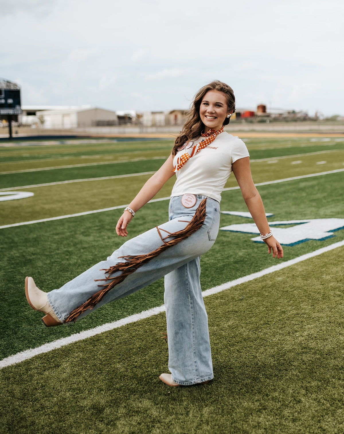 Suede Fringe Light Wash Denim Pants FP2309 - Southern Soule Designs