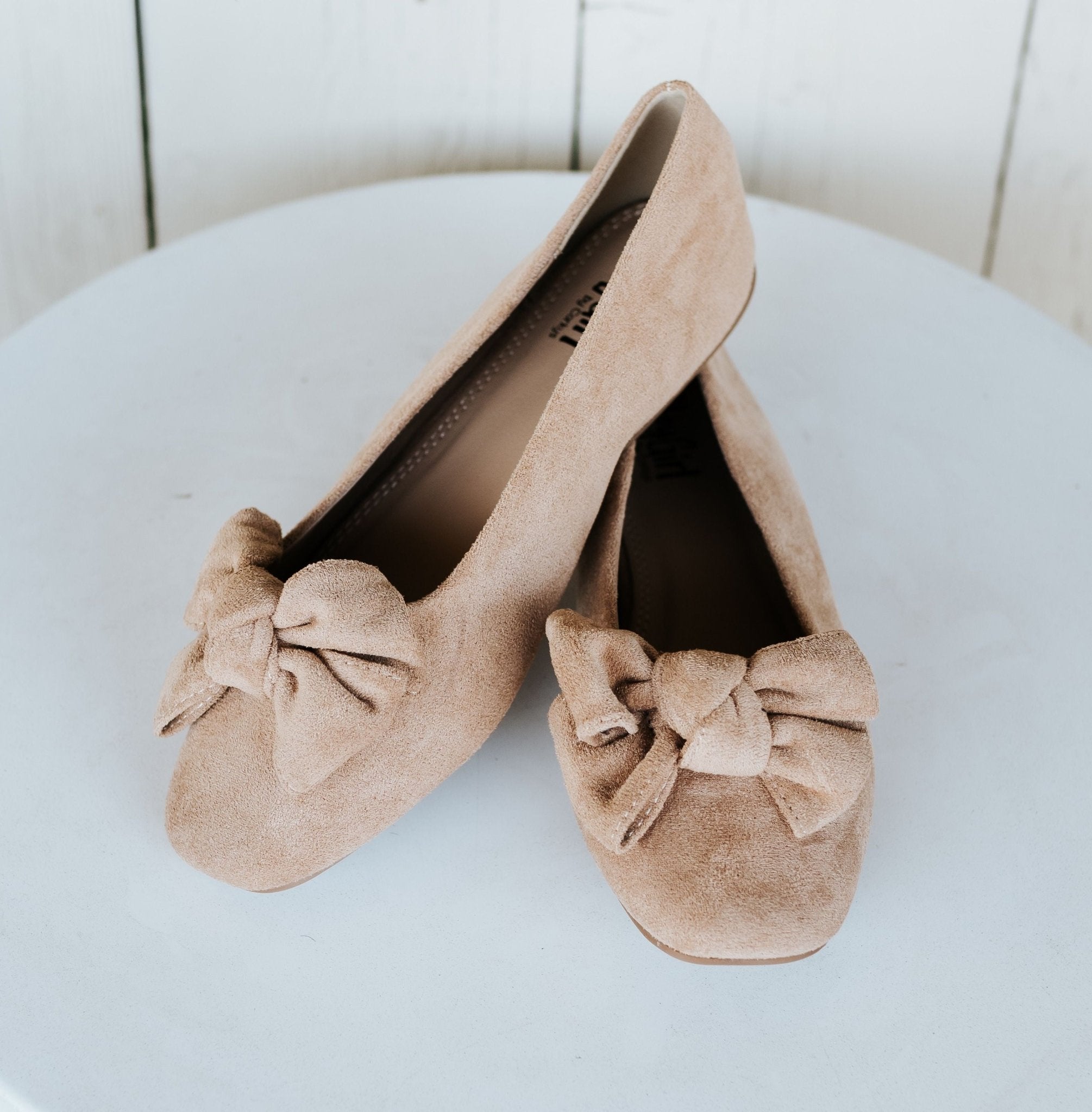 Sugar Rush Camel Faux Suede Flat - Southern Soule Designs