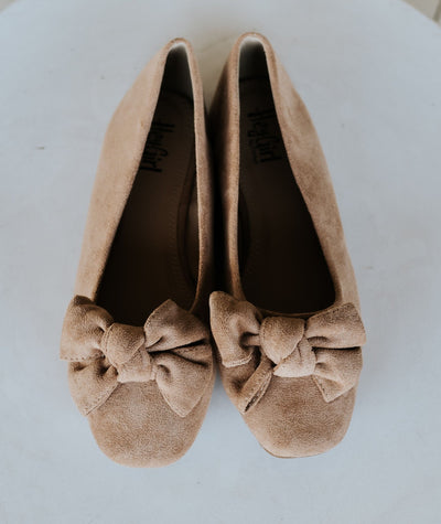 Sugar Rush Camel Faux Suede Flat - Southern Soule Designs