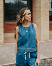 Sun Seeker Denim Tank Deep Water ZT261113 - Southern Soule Designs