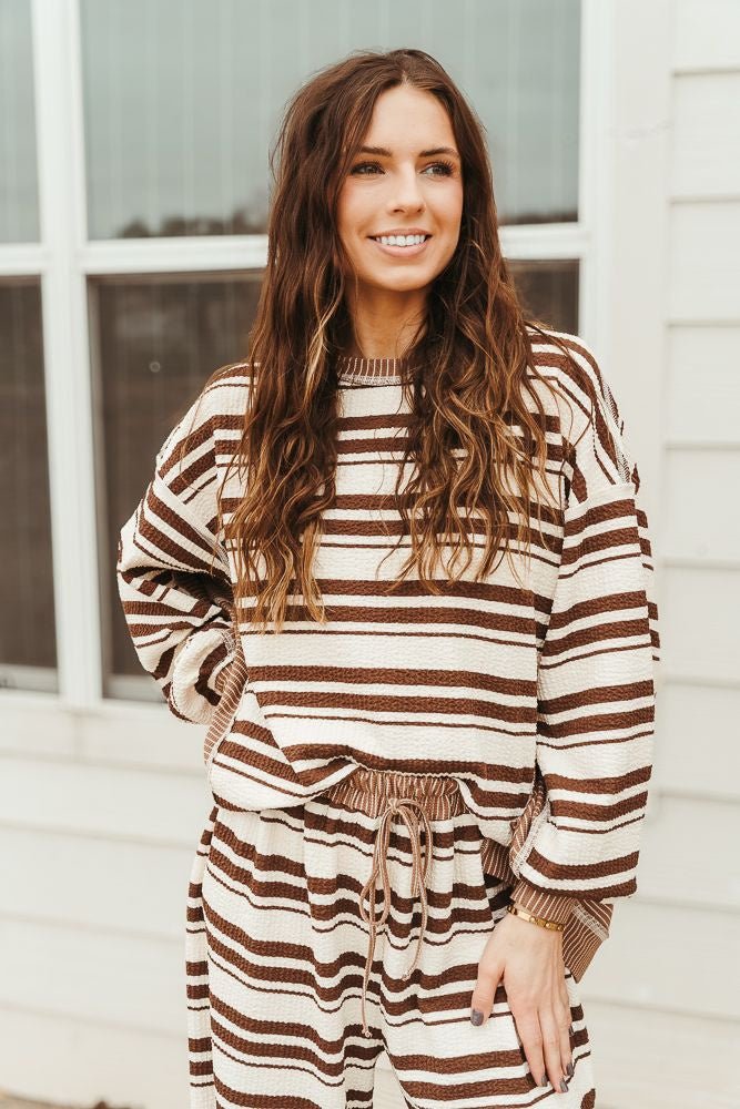 T54795 - 01 Brown/Cream Top - Southern Soule Designs