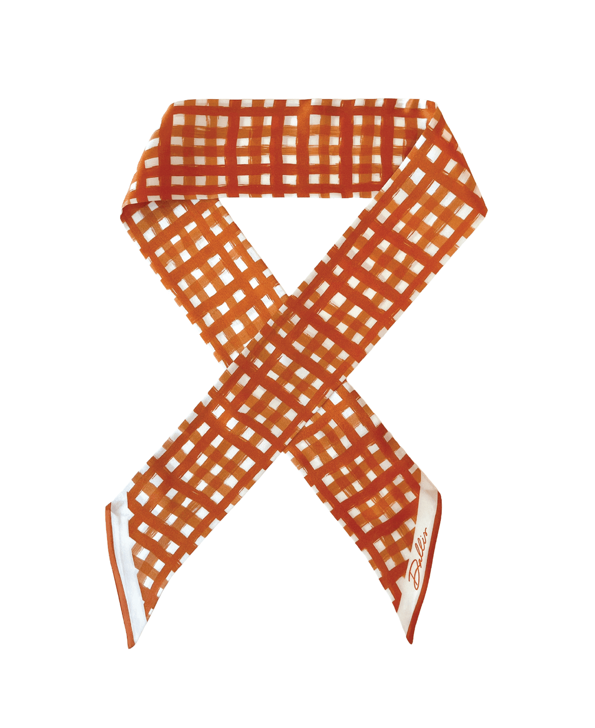 Tailgate Check Twilly in Burnt Orange -TW-TC-BO - Southern Soule Designs