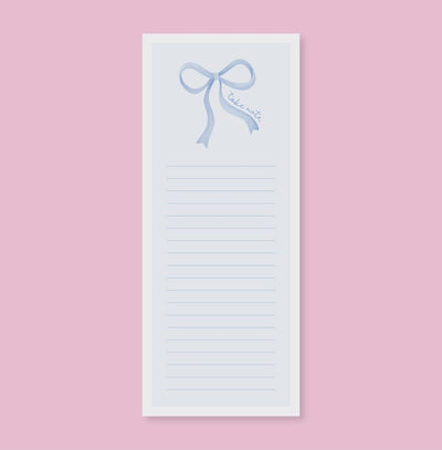 Take Note Blue Bow List Notepad - Southern Soule Designs