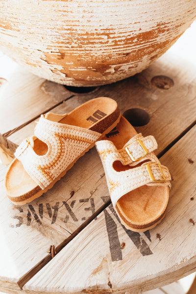 Tambour Crochet Sandal Natural - Southern Soule Designs