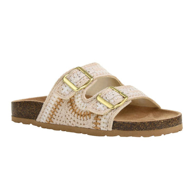 Tambour Crochet Sandal Natural - Southern Soule Designs