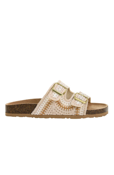 Tambour Crochet Sandal Natural - Southern Soule Designs
