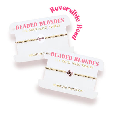 Tamu/Aggies Logo Gold Bracelet - Southern Soule Designs