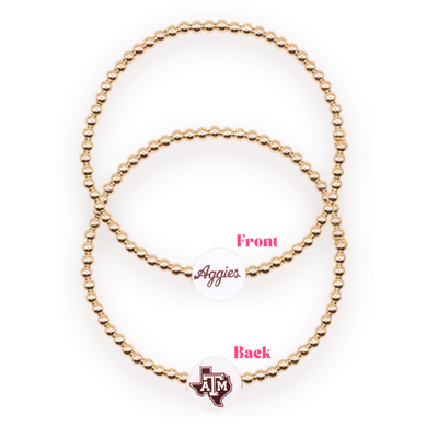 Tamu/Aggies Logo Gold Bracelet - Southern Soule Designs