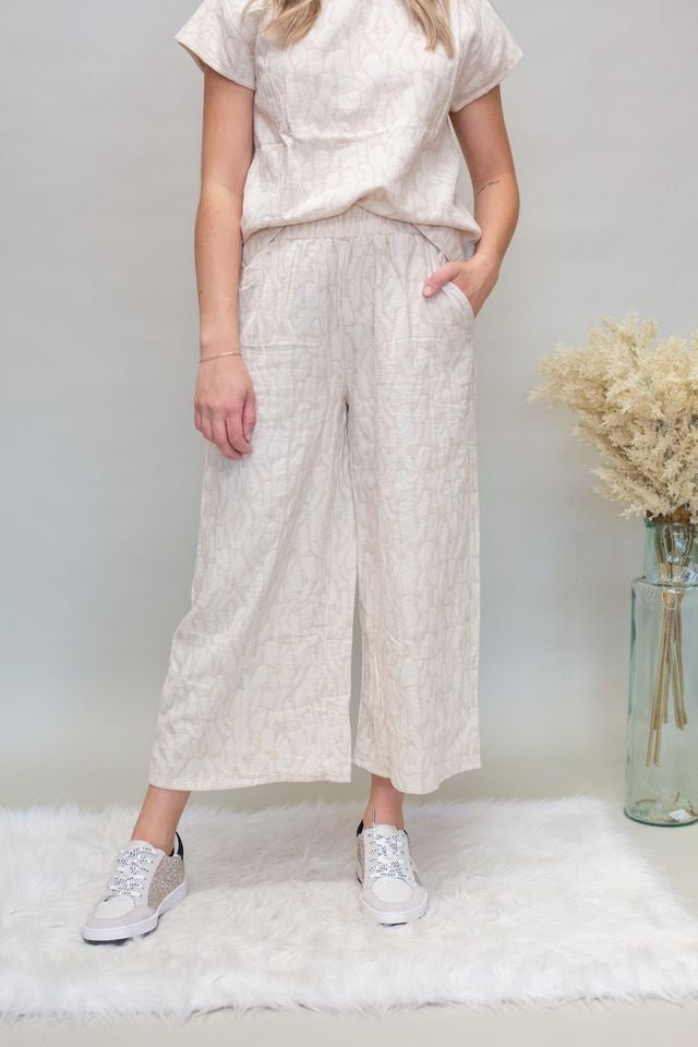 Taupe Cropped Lounge Pants - Southern Soule Designs