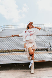 Taupe Gingham Skirt with Shorts CS3816 - Southern Soule Designs