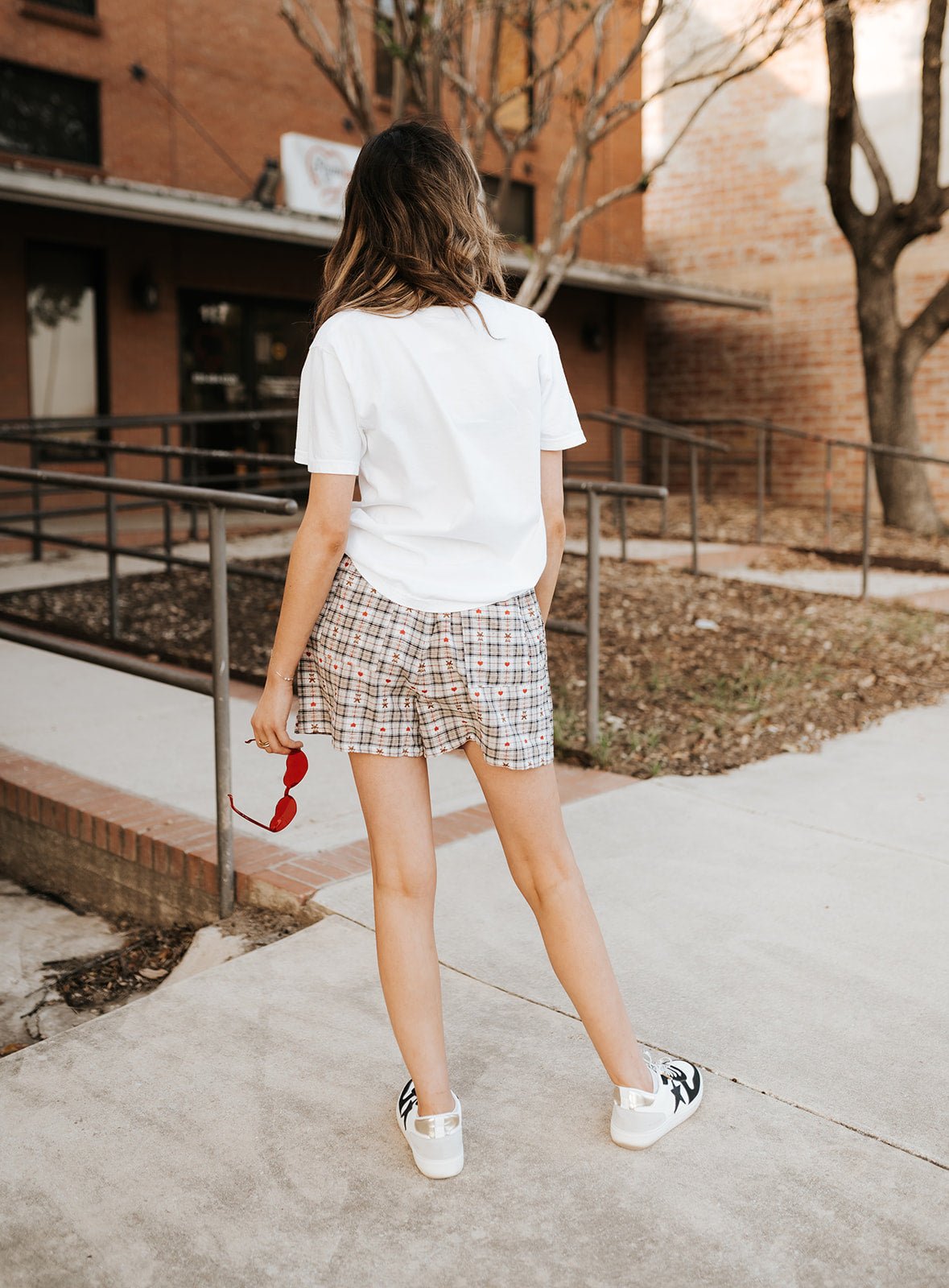 Taupe Heart Teddy Bear Plaid Boxer Shorts WL25 - 11087 - Southern Soule Designs