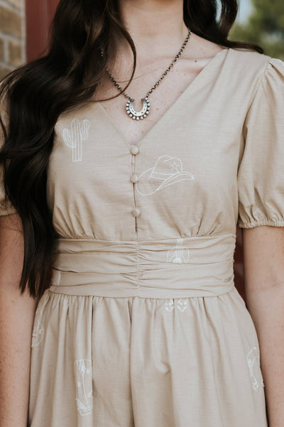 Taupe Maxie Dress 82095D - Southern Soule Designs