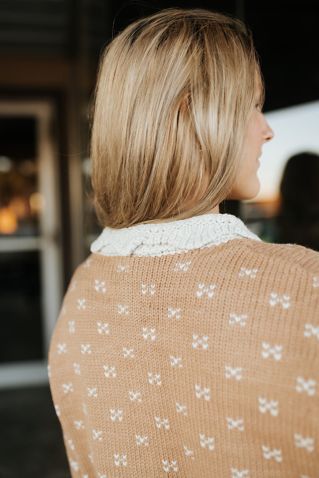 Taupe Scallop Detail Cardigan MSW10522 - Southern Soule Designs