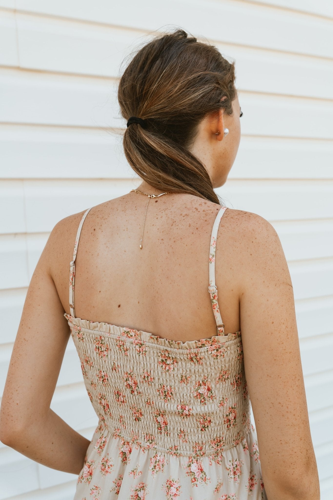 Taupe/Red Bow Maxi Dress ID39820 - 02 - Southern Soule Designs