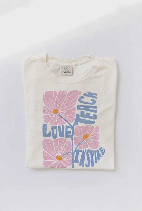 Teach Love Inspire Cream Tee - Southern Soule Designs