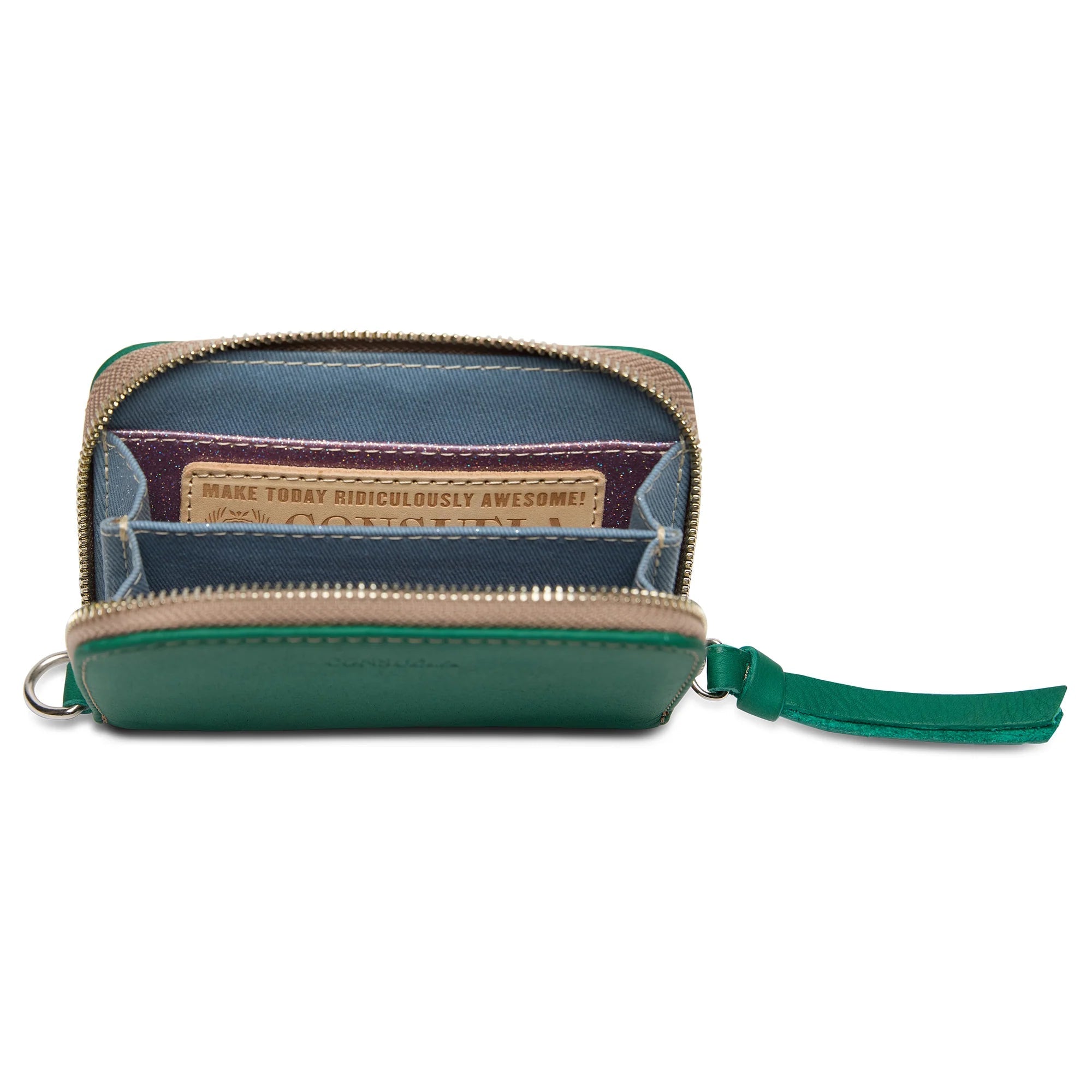Teal Zippy Wallet - Southern Soule Designs