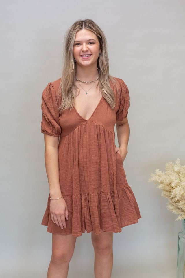 Terracotta Penny Dress - Southern Soule Designs